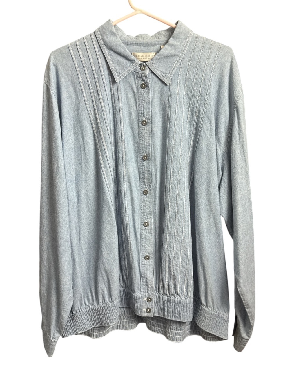 NWT Liz Claiborne 100% Cotton Button Front Shirt Top Plus Size 22 Elisabeth